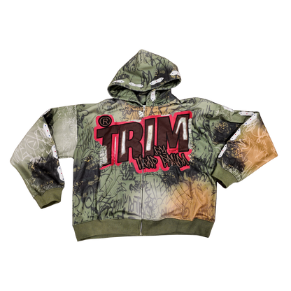 Restock Trim ‘green camo’ zip up jacket ship out 2nd week of January