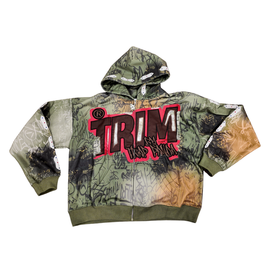 Restock Trim ‘green camo’ zip up jacket ship out 2nd week of January