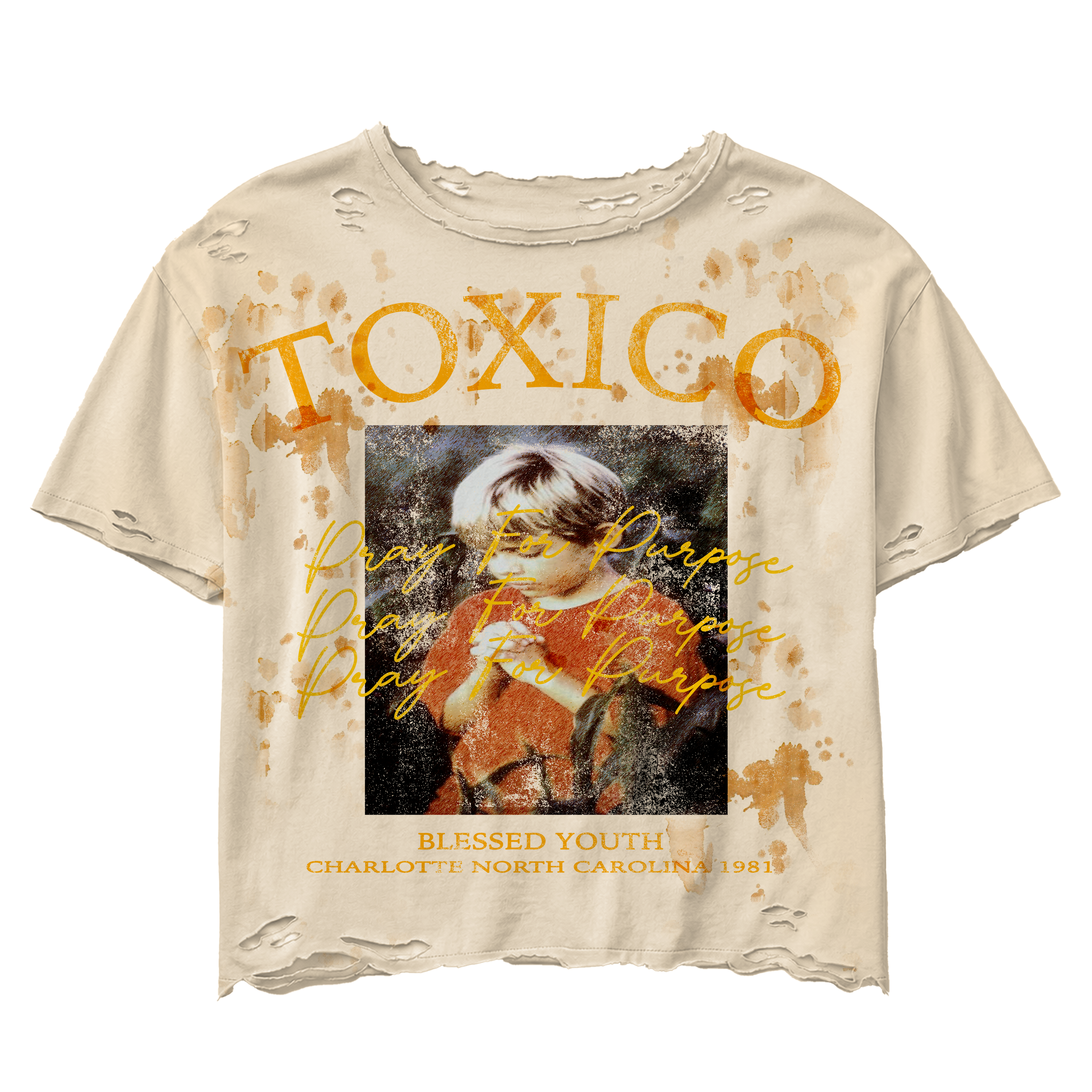 TOXICO VINTAGE TSHIRT CREAM