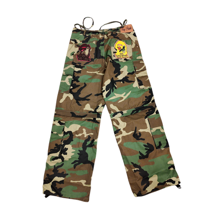 Trim convertible cargo pants