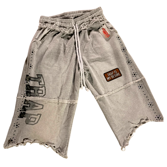 TRAP IS MY DESIRE GREY SWEATS