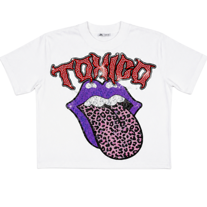 TOXICO RHINESTONE TSHIRT WHITE
