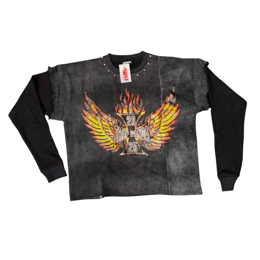 Worldwide double layer shirt with detachable sleeves